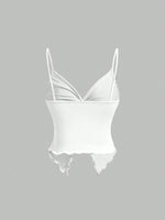 Women's Casual Twist Front Crisscross Solid Color Crop Top Sexy Backless Slim Fit Sleeveless Camisole Streetwear 2025 Summer
