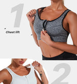 CZGUKES-2XL Popular Sports Top Yoga Bra Women's Shockproof Sports Shirt Sports Bra Front Zipper Women's Push Up Bra Sportswear
