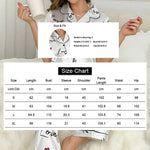 Women's Sleepwear Heart & Letter Print Pajamas Lounge Set Autumn Long Sleeve Buttons Top & Pants Loungewear Pyjama Pijama Femme