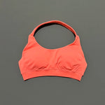 HISTELLO Impacts Sports Bra Women Seamless Yoga Halter Top High Support Push Up Open Back Gym Wear Workout Fitness Underwear