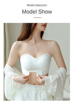 Summer Ice Silk No Trace Strapless Underwear Women Small Chest Gathering Non-slip Not Drop Breast Invisible Bra Cover Wipe Chest