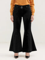 spring and autumn versatile wide-leg pants with metal decoration large size gold velvet wide-leg pants casual pants