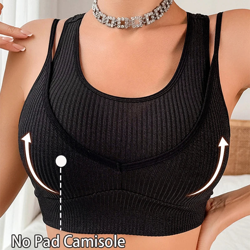 1Pcs Tank Top Women Gym Women Corset Sports Bra Push Up Crop Top Fitness Breathable Sexy Camisole Running Athletic Sportswear