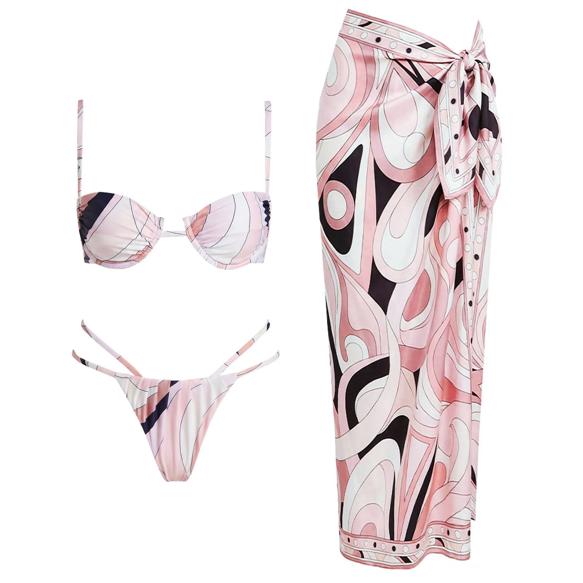 2026 Cut Out One Piece Swimsuit with Skirt Women Hollowen Swimwear Monokini Patchwork Bodysuit Bathing Suit Beach Wear