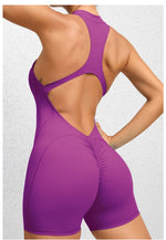 Women Yoga V Backless Jumpsuit Workout Bodysuit Sleeveless Gym Bodycon Sportswear Fitness Yoga Suit One Piece Outfit