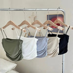 Ice Silk Tops Women Tank Tops Seamless Underwear Non-wire Bra With Pads Sexy Lingerie Female Summer Camisole