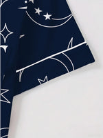 Women's Sleepwear Women's Comfort Printed Pajamas Set Milk Silk Cardigan Short Sleeve Shorts Homewear Set