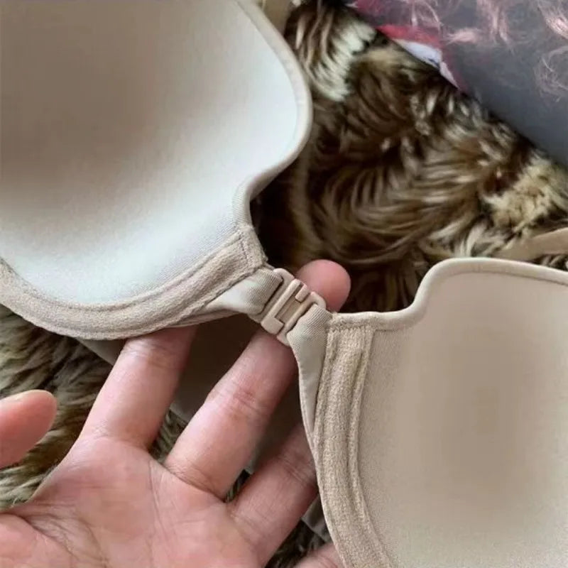 Front Closure Bras For Women Seamless Push-Up Bra Fixed Cups Non-wire Underwear Female Sexy Lingerie Small Cup Intimates S-XL