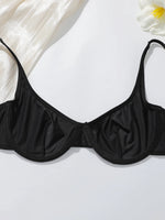 Women's Sexy Satin Push Up Bra and High Waisted Panties Set - Glossy Underwear Set Green Lingerie set MR2938