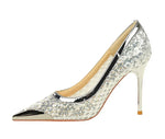 BIGTREE 2026 Fashion Metal Decoration Mesh Hollow Pointed Toe Woman Pumps Thin Heels Party Ladies Shoes Zapatillas De Mujer