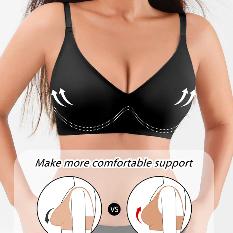 1pcs S-XL Seamless Female Underwear Jelly Gel Lady Bra Wireless Anti-sagging Bras Female Bralette Padded Comfortable Lingerie