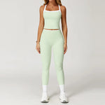 Women's Clothes 2 Pieces Workout Tracksuit Yoga Set Sportswear Gym Clothing High Waist Bell-bottoms Sexy Fitness Bta Sports Suit