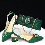 Doershow hot selling purple Shoes and Bags To Match Set Italy Party Pumps Italian Matching Shoe and Bag Set for Party! 81-21