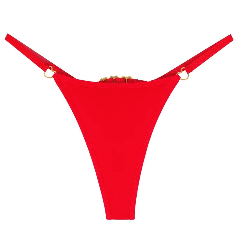 1pcs Rhinestone Heart Decor Sexy Women G-string Sexy Lingerie Erotic Elegant Female Underwear Breathable Fashion Lady Thongs