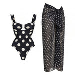 Push Up One Piece Swimsuit With Cover Up Sexy Swimwear Women 2025 Printed Swim Suits Female Bikinis Sliming Bodysuit Beachwear