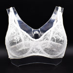 Womens Ultra-thin See Through Bras For Men Mesh Seamless Bralette Embroidery Sexy Lingerie Plus Size Brassiere