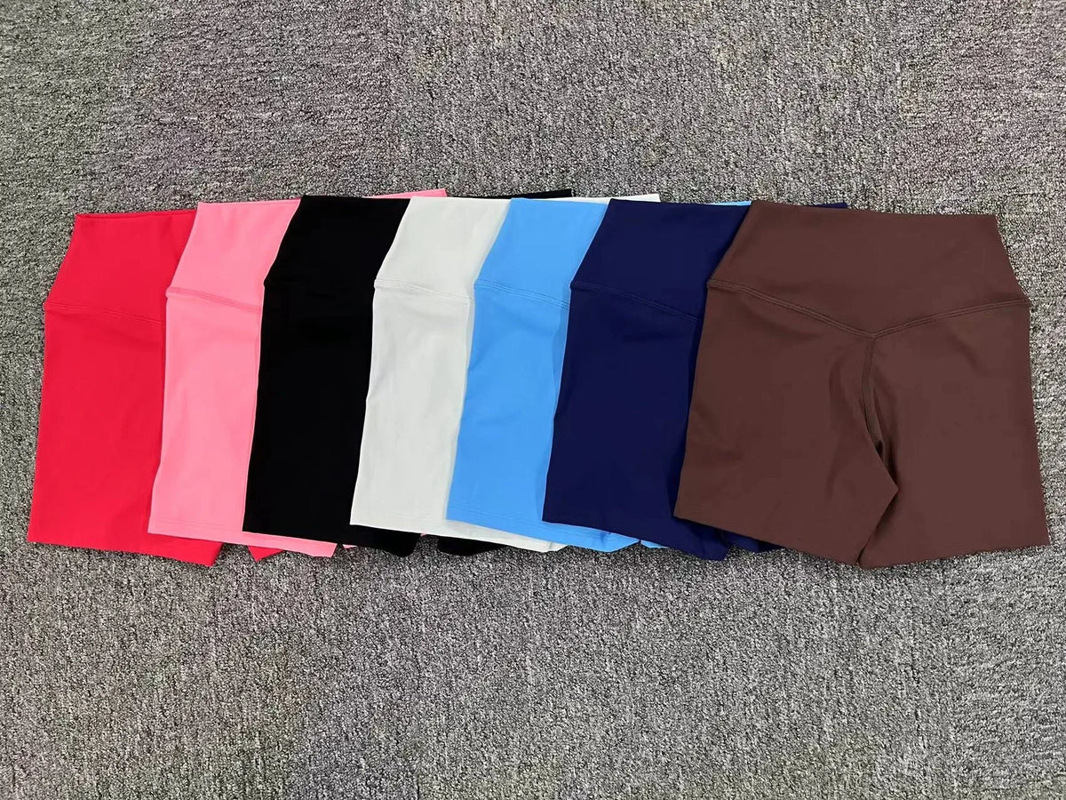 Yoga Shorts Gym Sports Shorts Women High Waist Workout Fitness Short Leggings Running Cycling Tight Soft Sportswear