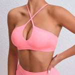 STOUREG Beautiful Back Sports Bra for Women GymYoga Bra Cross Back Running Sports Top Breathable Fitness Paded Sportswear