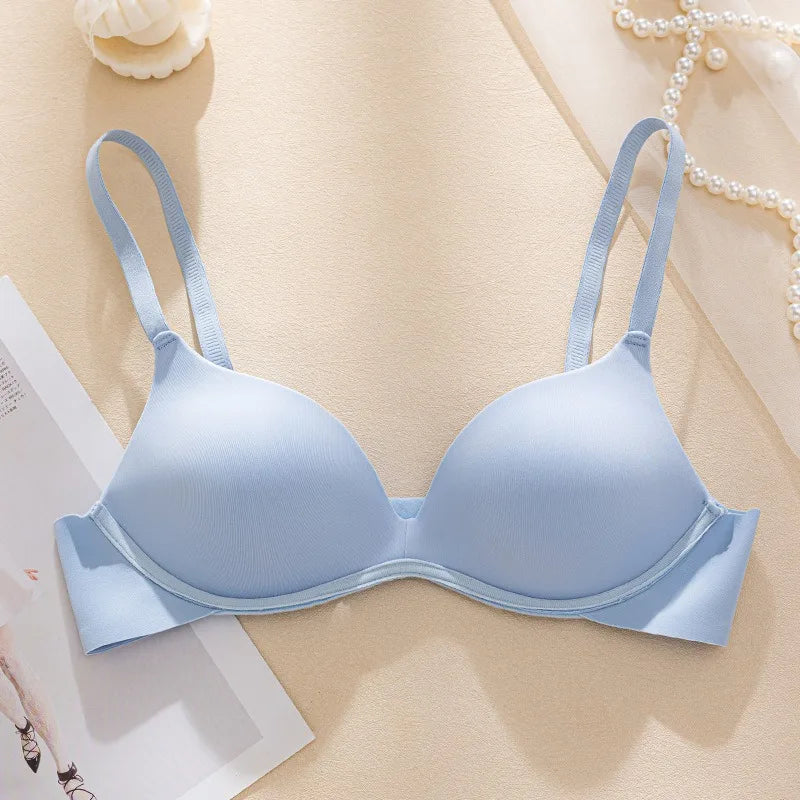 Women Wireless Fixed Mold Cup Smooth Bra Adjustable Strap Integrated Fixed Cup Lingerie Skin-Friendly Underwear S-XL Intimates