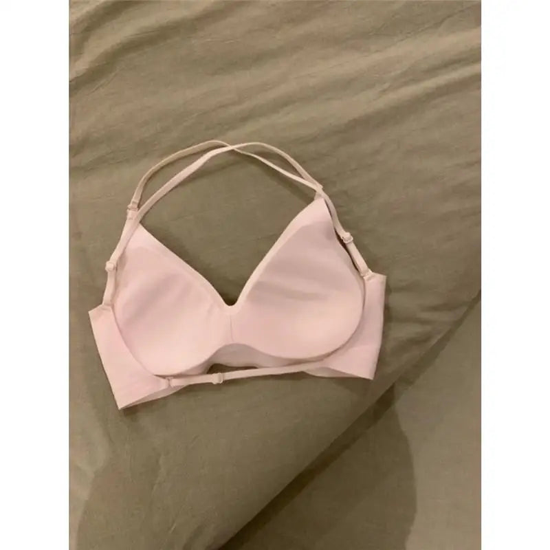 MOYISU Asian Fit Halterneck Women Cross Back Bodysuit Seamless Small Push Up Summer Outer Top SG Kawaii Fashion Bestseller