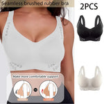2pcs/set Seamless Push Up Bras for Women Jelly Glue Bralette Anti-sagging Female Underwear Padded Comfortable Sports Lingerie