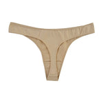 4Pcs/Set Cotton Panties Women Low-Rise Thong G-string Solid Breathable Stretchy Underwear Ladies Sexy T-back Lingerie M-XL
