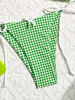 Sexy Micro Bikini 2024 Gingham Print Swimsuit Female Swimwear Women Strings Thong Bikinis Set Bather Beachwear Bathing Suit Pool