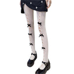 Women Girl Tights Bow-tie Hollow Out Fishnet Stockings Sexy Club Kawaii Gothic Lolita Summer Leggings Hosiery