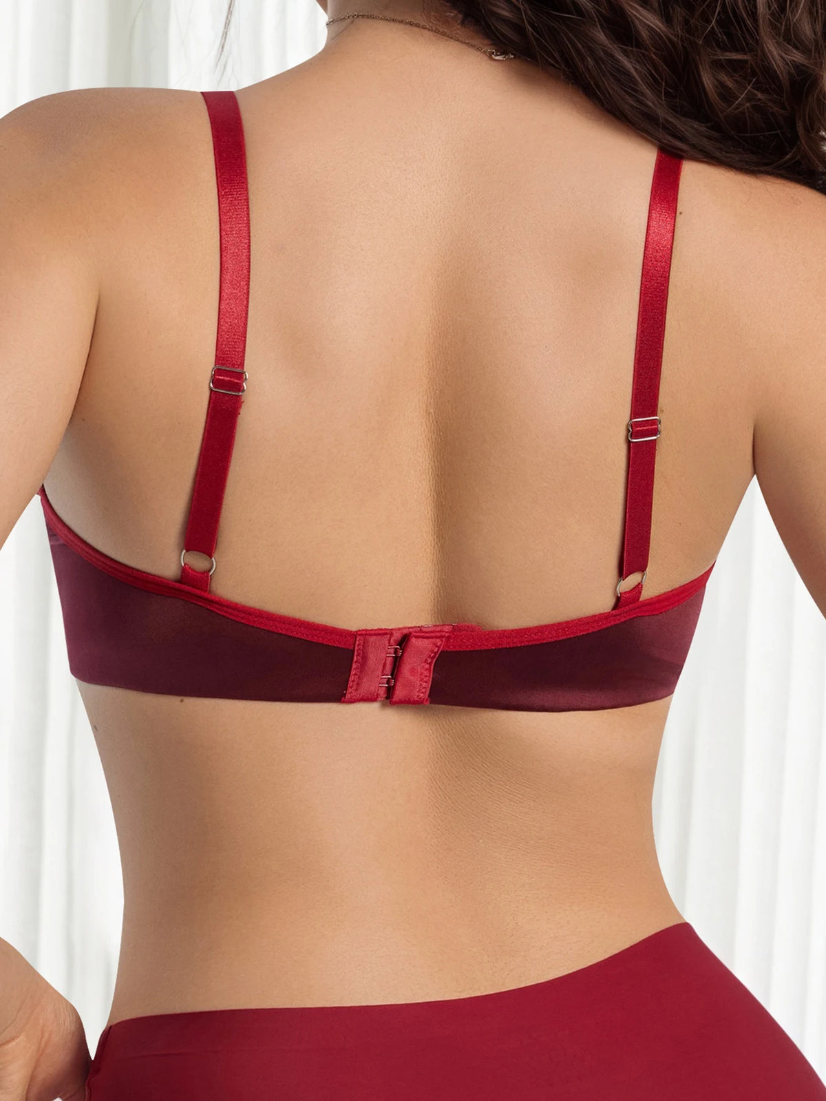 Red Lace Bra French Style Braissere Vintage Push Up Breathable women sexy Lingerie Ladies' underwear MR3594