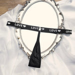 1pcs Letter Low Waist Fashion Sexy Women Thongs Sexy Lingerie Breathable Lady G-string Underwear T-back Black Female Panties
