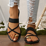 Fashion Gold Clip Toe Sandals Women Summer Flat Heels Beach Flip Flops Woman Plus Size 43 Lightweight Outdoor Slippers