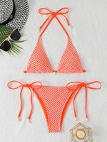 2026 Halter String Triangle Bikini Women Sexy Swimwear Female Mesh Swimsuit Solid Bathers Bathing Swimming Swim Suit Beachwear