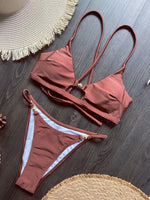 2026 Cross Back Hollow Out Bikini Women Swimsuit Female Swimwear Two-pieces Bikini Set High Cut Bather Bathing Suit Swim Lady