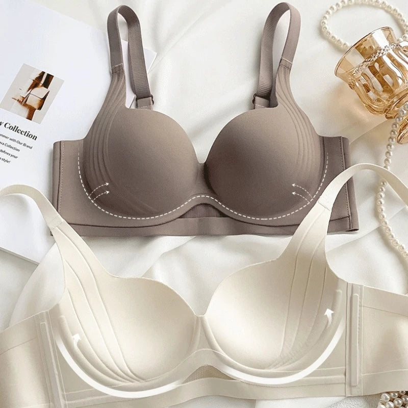 Comfortable Bra Seamless Bra Women's Large Cup Anti-sag Comfort Bras Soft Underwire SupportBreathable Bra 2025