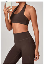 Sexy Fitness Bra Women Sports Sports Bra Halter Top High Support Push-up Open Back Running Gym Wear Yoga Bra Workout Underwear