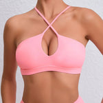 Women's Yoga Bra - Running Cross Back Breathable Naked Feel Sports Fitness Brafor Yoga Running Gym Top