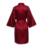 Wedding Party Team Bride Robe With Black Letters Kimono Satin Pajamas Bridesmaid Bathrobe SP2000