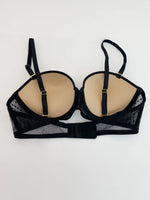 Sexy Lingerie European and American Style Corrugated Bra with Thin Upper and Thick Lower Padding, Side Breast Support, Soft Underwire, Small Chest, Anti-Gathering, Anti-Sagging, Lift-Up Bra