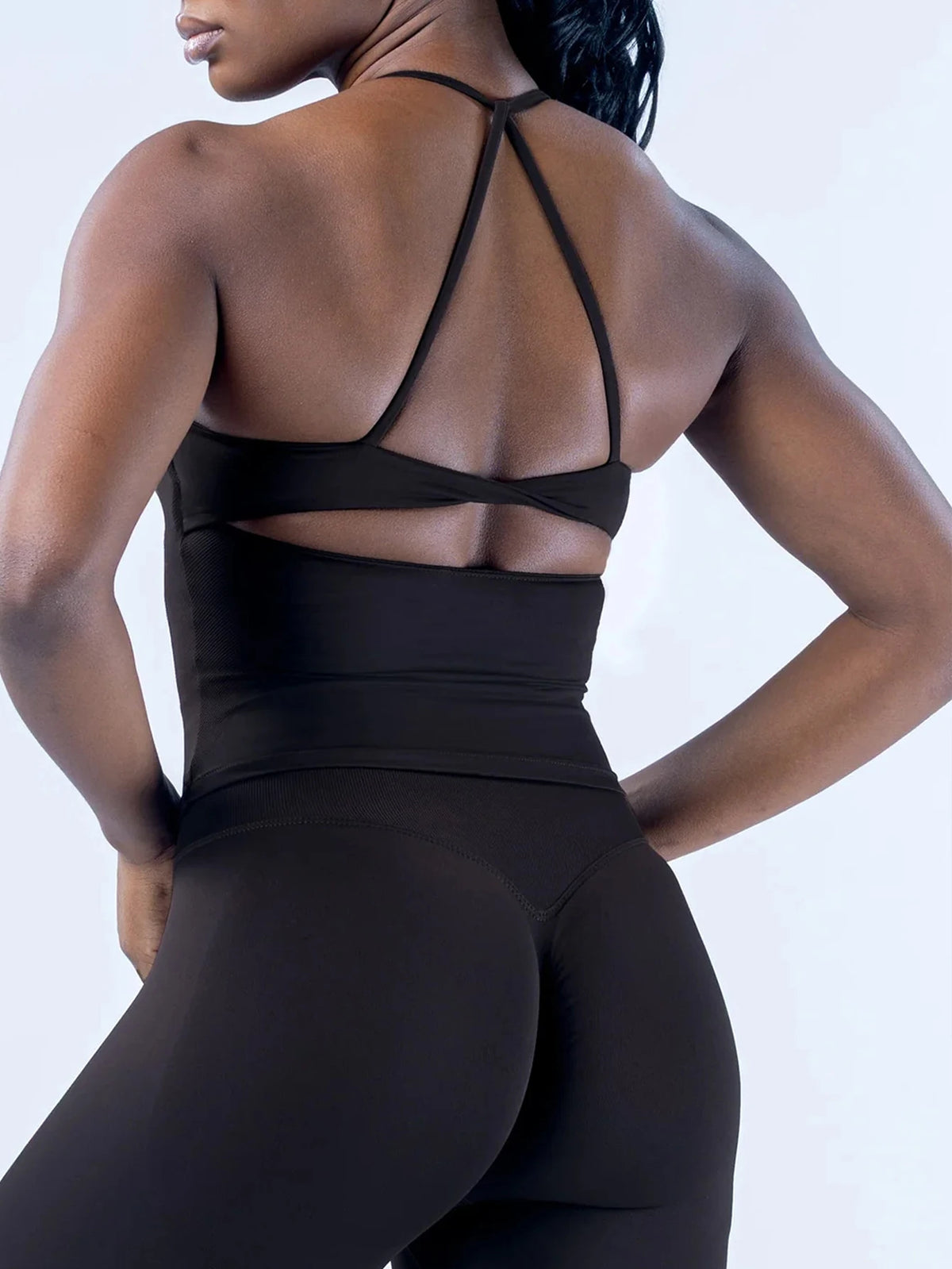 Women's Cross Back Yoga Tank Top | Racerback Sports Vest for Gym Running Fitness Workout