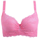 Plus Size Female Lace Bra Thin Bralette 80-105 C/D Cup Push Up Brassiere Widening Side 4-Row Button Bras Absorbs Sweat Underwear