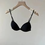 French Bralette Front Button, Thin Straps Triangle Cup Sml Chest, Seamless Beautiful Back Lingerie, Summer Lightweight Wirefree