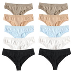 10Pcs/Set Seamless Thongs G-String Women Panties Sexy Underwear Female Underpants Sexy Lingerie Low Waist Sport Bottoms M-XL