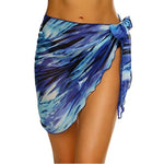 Women Sheer Wrap Cover Up Skirt Beach Wrap Bikini Leopard Print Zebra Stripes Beach Skirt For Swimwear Summer Bathing Suit