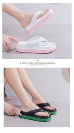 Woman Beach Flip Flops Fashion Summer Shoes 2025 Trend Girls Platform Sandals Soft EVA Non-slip Female Indoor Outdoor Slippers