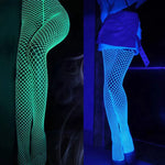Stockings Women Lingerie Tights Party Sexy Fluorescent Socks High StretchCosplay Long Socks Summer Ultra Thin Fishnet Sock