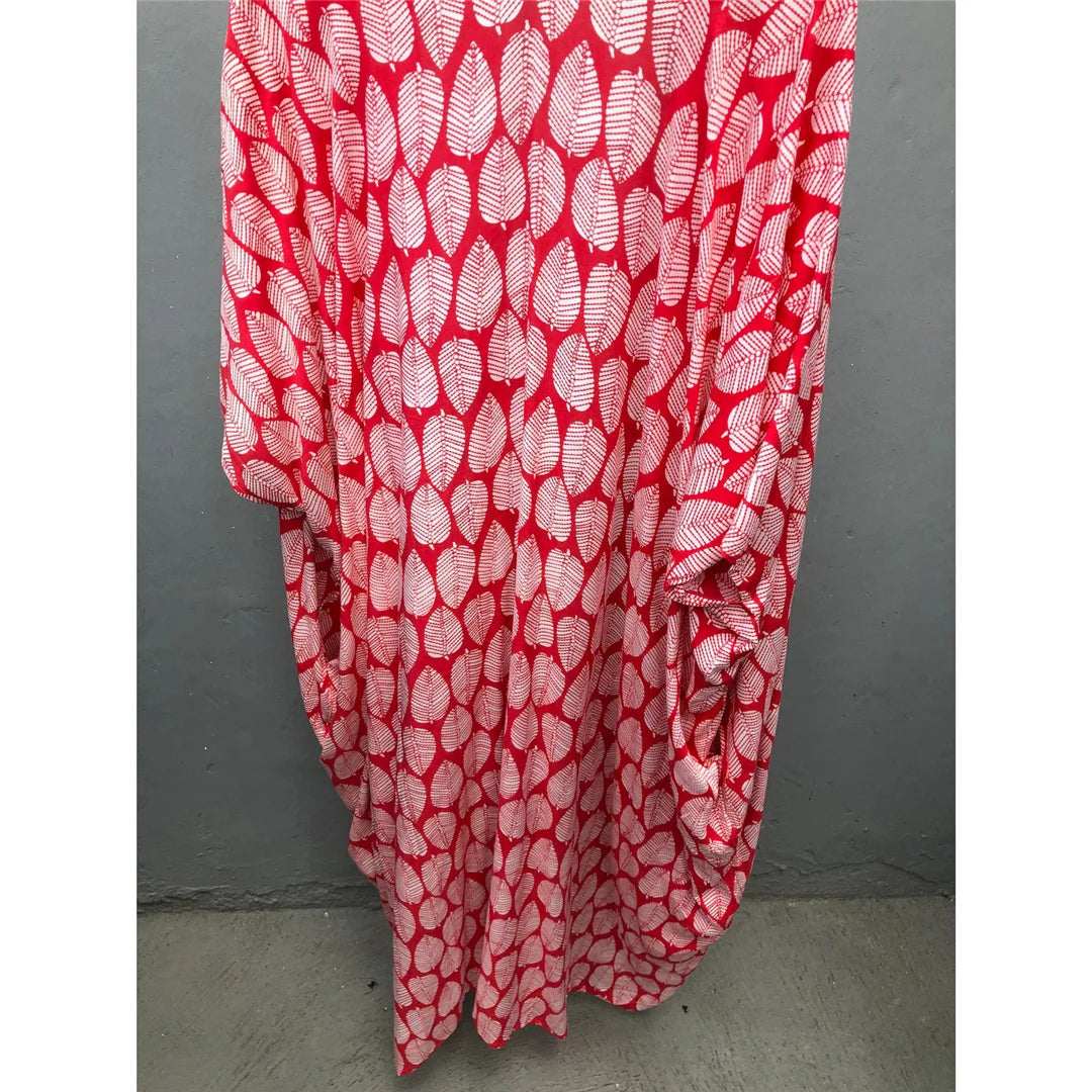 7 Colors Leaves Printed With Belt Half Sleeve Tunic Beach Cover Up Cover-ups Beach Dress Beach Wear Beachwear Female Women V4511
