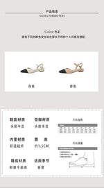 New 2025 Summer Women's Sandals Elegant Medium Heel Toe Mules Comfortable Office Women's Shoes Buckle Heels Dress Shoes