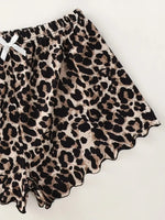 Leopard Print Sling Sleepwear Women's Pajamas Set Sexy Lingerie V-Neck Sleeveless Top and Shorts Sets Pyjamas Homewear