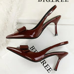 Luxury Designer Burgundy Suede Ankle Strap Pumps Sexy Pointed Toe Ankle Buckle Elegant Heels Fashion Wedding Party Shoes Shoes