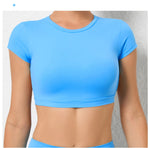 Sports Muscle Back Tee Without Padded Women Backless Sports Shirts Workout Gym Training Yoga T-Shirt Outdoor Open Back Tops